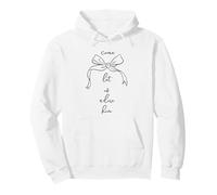 Come Let Us Adore Him Christian Bow Minimalista Navidad Sudadera con Capucha