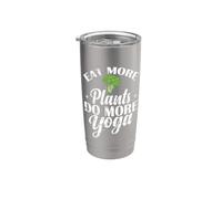 Come más Las plantas hacen más yoga Vaso térmico de acero inoxidable de doble pared