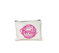 Come on Barbie - Bolsa de maquillaje para mujer, diseño de dibujos animados, bolsa de lona para lápices, bolsa de aseo reutilizable para regalo, 5, 22cmX18cm