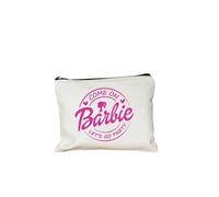 Come on Barbie - Bolsa de maquillaje para mujer, diseño de dibujos animados, bolsa de lona para lápices, bolsa de aseo reutilizable para regalo, 2 (Reino Unido), 22cmX18cm