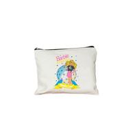 Come on Barbie - Bolsa de maquillaje para mujer, diseño de dibujos animados, bolsa de lona para lápices, bolsa de aseo reutilizable para regalo, 6, 22cmX18cm