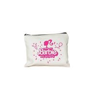 Come on Barbie - Bolsa de maquillaje para mujer, diseño de dibujos animados, bolsa de lona para lápices, bolsa de aseo reutilizable para regalo, 3, 22cmX18cm