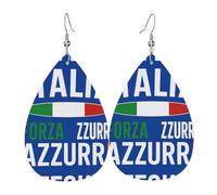 Come On, Pendientes de piel con forma de lágrima de Blue Jackets para mujer, con gancho, para fiestas, uso diario, talla única, Cuero