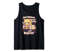 Come Ramen Dibuja Anime Y Repite | Linda Chica Manga Kawaii Camiseta sin Mangas