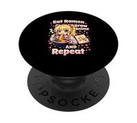 Come Ramen Dibuja Anime Y Repite | Linda Chica Manga Kawaii PopSockets PopGrip Adhesivo