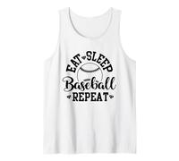 Come Sleep Baseball Repeat- Divertido béisbol Camiseta sin Mangas