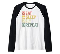 Come Sleep Fly Repeat Camiseta Manga Raglan