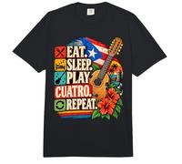 Come Sleep Play Cuatro Repite Música Puertorriqueña Comfort Colors Adult Heavyweight T-Shirt