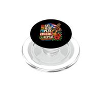Come Sleep Play Cuatro Repite Música Puertorriqueña PopSockets PopGrip para MagSafe