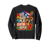 Come Sleep Play Cuatro Repite Música Puertorriqueña Sudadera