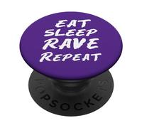 Come Sleep Rave Repeat Cute EDM Festival Costume para Ravers PopSockets PopGrip Adhesivo