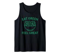 Come Verde, siéntete Genial - Camiseta a Base de Plantas para una Vida Saludable Camiseta sin Mangas