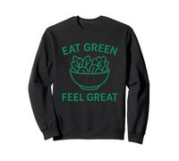 Come Verde, siéntete Genial - Camiseta a Base de Plantas para una Vida Saludable Sudadera