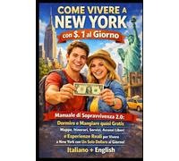 Come Vivere a New York con $1 al Giorno: Manuale di Sopravvivenza 2.0 Dormire e Mangiare quasi Gratis. Mappe, Itinerari, Servizi, Accessi Liberi ed Esperienze Reali per Vivere a New York con $1 al G.