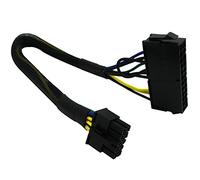COMeap 24 Pines a 10 Pines ATX PSU Adaptador de alimentación Principal Cable Trenzado con Funda para PC y servidores IBM Lenovo 30 cm (12 Pulgadas)