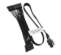 COMeap - Cable adaptador de corriente SATA para disco duro (6 pines a 3 x 15 pines, 50 cm)
