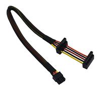 COMeap - Cable Adaptador para Placa Base ATX Mini de 8 Pines a 2 x de ángulo Recto SATA de 15 Pines para DELL OptiPlex Series 3020 5040 7020 9020 (37 cm)