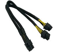 COMeap CPU de 8 clavijas Hombre a Doble 8 pines (6 + 2) Cable adaptador de corriente PCIe macho para Dell PowerEdge R720 720XD R730 y NVIDIA Tesla GPU J30DG de 15 pulgadas (38 cm)