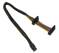 COMeap HDD SATA Cable de Alimentación SATA de ángulo recto de 15 pines x2 a Adaptador Mini ATX de 6 Pines para Dell Inspiron 3653 3650 Series Parte compatible No. GP2JM 14.5 pulgadas (37cm)