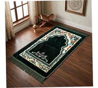 Comebachome Alfombra de oración Musulmana, Alfombra de oración Extra Gruesa y Suave para Mayor Comodidad, de islámica de 31.5 x 47 Pulgadas con Respaldo Antideslizante, Verde, Décorations