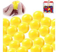 Comebachome Bolas de Bingo 50 Bolas de lotería Huecas de PP de 1, 57 Pulgadas, lotería Redonda de rifa Suave y Vibrante para Fiesta de máquina de, Amarillo, decoración Interior para la casa