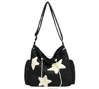 Comebachome Bolso de estrella, bolso estrella de cordón de pana de gran capacidad, de mano linda estética para trabajo de viaje escolar