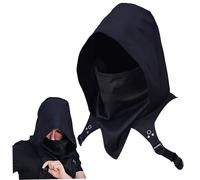 Comebachome Bufanda con capucha Cyber Cowl, talla única, disfraz medieval de asesino, calentador de cuello para Halloween, cosplay