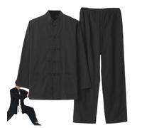 Comebachome Ropa Tai Chi, trajes de artes marciales tradicionales chinos, uniforme de kung fu de comodidad transpirable para adultos (XL)