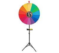 Comebachome Rueda de premios de 24 Pulgadas, 14 Ranuras de Colores, Gira la Rueda con trípode Ajustable, marcadores de borrado en seco, Borrador y Bandeja para Adultos y niños Estilo 1, Urlaubsdekor