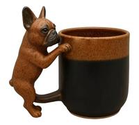 Comebachome Taza para perro, bonita taza de café de resina con mango de Bulldog 3D para amantes de las mascotas, regalos para propietarios de Bulldog, decoración del hogar