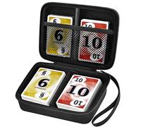 COMECASE Funda rígida de transporte para entretenido juego de cartas SKYJO. Se adapta hasta 360 cartas. Incluye 2 divisores extraíbles y correa de mano, Negro , Klein (6,41 cm x 4,76 cm x 2,63 cm), /
