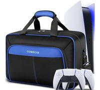 COMECOI Bolsa de transporte para PS5, bolsa de viaje para PS 5 protectora, bolsa de almacenamiento de gran capacidad compatible con Playstation 5 Disk/Digital Edition, controladores, tarjetas de juego