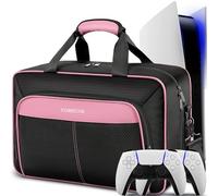 COMECOI Funda de transporte para PS5, funda de viaje para PS 5 protectora, bolsa de almacenamiento de gran capacidad compatible con consola Playstation 5 Disk/edición digital, controladores, tarjetas