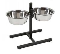Comedero 2 X 4,7 L Ajustable Soporte Para Comedero Doble Para Perros