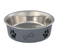 Comedero Acero INOX, Recub. Plástico,0.75L,ø17 cm