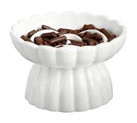 Comedero antienredos para gatos y perros pequeños, de cerámica, para gatos y perros pequeños, comedero lento para alimentos secos y húmedos, antideslizante y apto para lavavajillas, color blanco