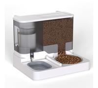 Comedero automático 2 en 1 para gatos, dispensador automático todo en uno, dispensador de alimentos y agua, comedero para mascotas para gatos y perros pequeños, estación de alimentación de gravedad de