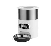 Comedero automático Alimentador de Mascotas de Acero Inoxidable Alimentador Inteligente Doble Fuente de alimentación Cantidad cronometrada BowlDual Bowl único Comedero Mascotas(Button Type,3L)