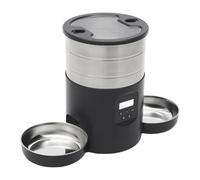 Comedero automático de 4,5 L, 42 × 15 × 28,3 cm, comedero automático para mascotas con 2 cuencos, comedero automático para gatos, perros pequeños y medianos