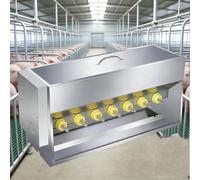 Comedero automático de leche de lechón, acero inoxidable de 15/20 L con pezones de 10/14, agujero de sonido, temperatura constante y agitación automática para una alimentación eficiente del ganado