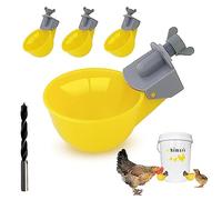 Comedero automático de pollo, sistema antifugas, capacidad para 50 % más de agua, apto para pollos, pato, codorniz, pavo, 4 tazas