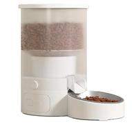 Comedero Automático Dual para 2 Gatos, Dispensador de Comida Seca para Mascotas, Control Inteligente Remoto por App, Modo de Alimentación con Doble Fuente, Desmont White Single Bowl Wi-Fi Smart Model