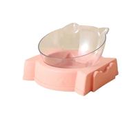 Comedero automático for Gatos y Mascotas, comedero for Perros y Gatos, Todo en uno, Cuenco for Comida y Bebedero, Plato Elevado for Beber Cuencos para Gatos(Pink,Single)