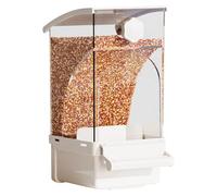 Comedero automático for pájaros en Jaula, Suministros for cacatúas, Loros, Canarios, periquitos y cotorras(White)