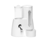 Comedero automático para animales pequeños y dispensador de agua, diseño de doble propósito, no se derrama, para hámsteres, jerbos, ahorro de espacio, dispensador de agua para hámsteres