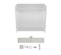 Comedero automático para gallinas Rutin en acrílico Transparente, Gran Capacidad y Tapa abatible - Fácil Limpieza y Ajuste de Flujo para pájaros pequeños y Otros Animales (S)