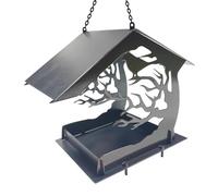 Comedero automático para Gatos， Comederos metálicos for pájaros for Exteriores, con Forma de casa, a Prueba Ardillas, Anchos y Multiusos | Ideal for Zonas Silvestres