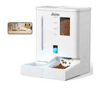 Comedero automático para gatos con cámara, alimentador WiFi 5G/2.4G para mascotas, video HD 2K y visión nocturna, fácil operación de aplicación, puntas de aplicación de baja obstrucción de alimentos y