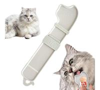 Comedero automático para Gatos， Cuchara for premios for Gatos - Artículos Colgantes for | for Comida húmeda con diseño Acanalado, cucharas for Mezclar(Gray)