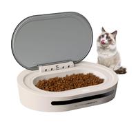 Comedero automático para gatos, cuenco de comida para gatos a prueba de polvo con cubierta de interruptor de sensor de radar, doble fuente de alimentación, alimentador automático para mascotas para
